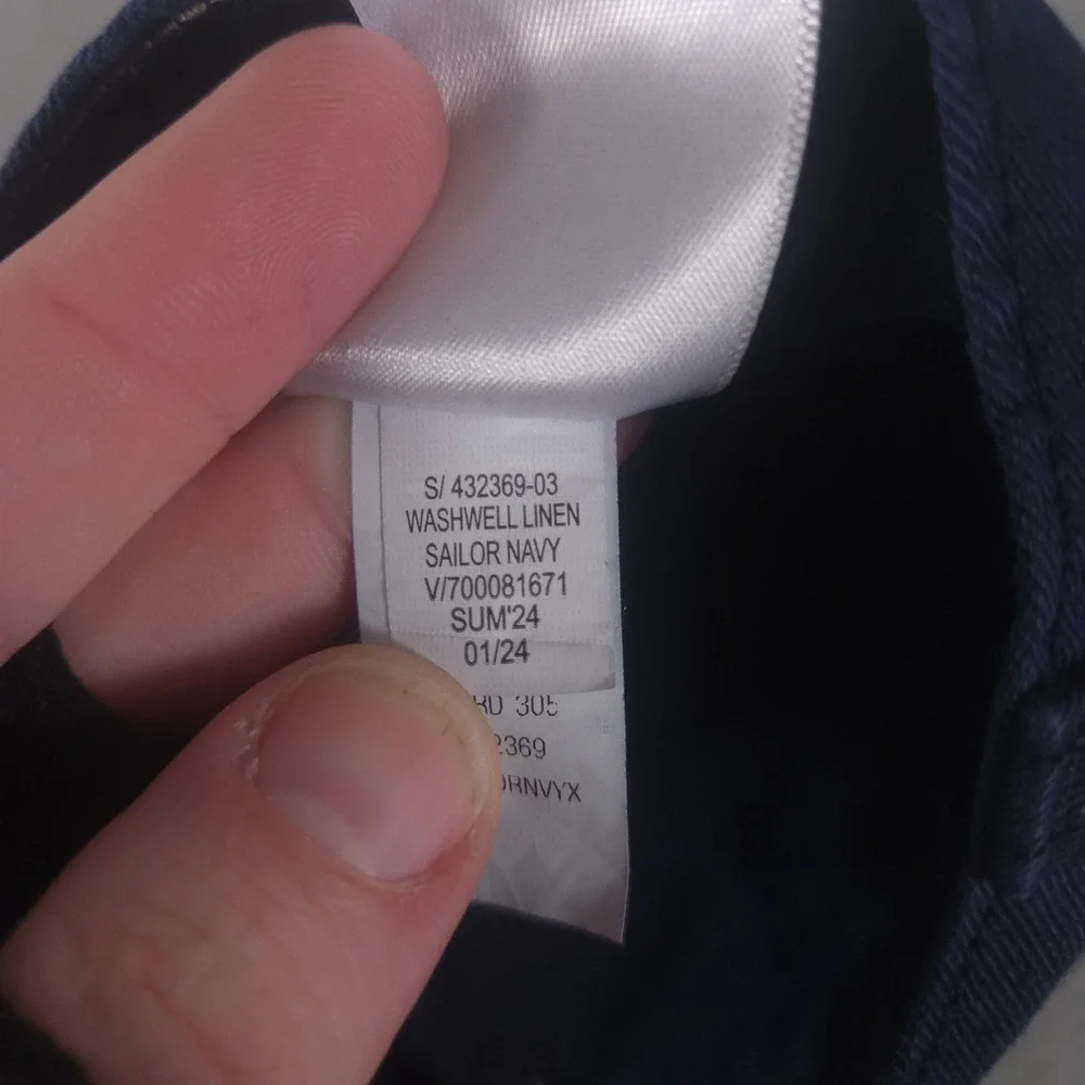 Banana Republic Pants Mens 31x30 Blue Slim Fit Linen-Blend Five Pocket Washwell